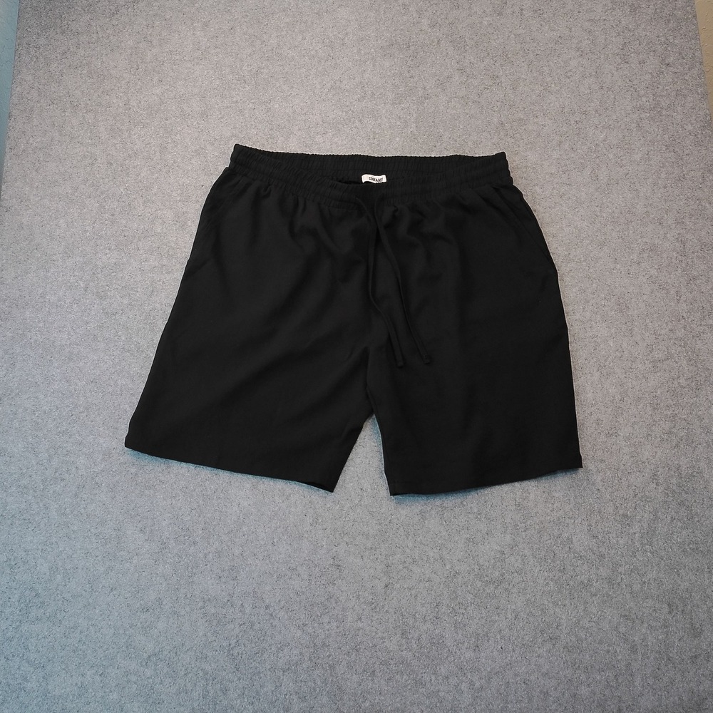 Coofandy Mens XL Black Athletic Lounge Shorts Elastic Waist Drawstring Pockets